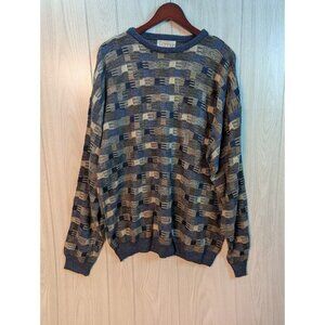 Gianfranco Ruffini Vintage Sweater Size XXL Men’s Italy Weave Pattern Crewneck